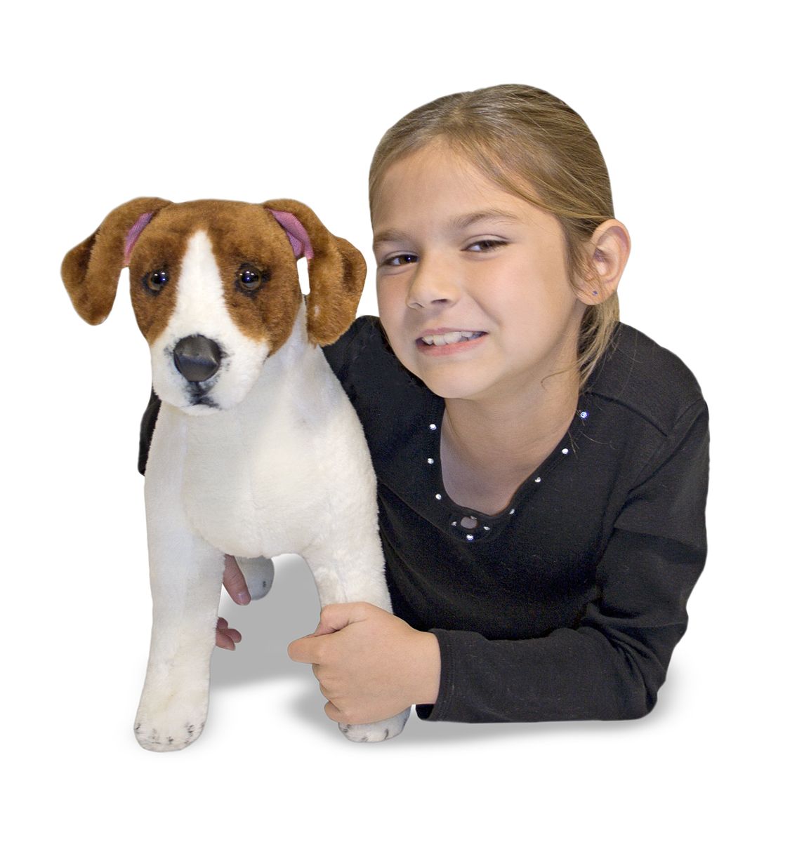 Lifelike Jack Russell Dog Plush Soft Toy - Melissa & Doug Amazing NEW ...