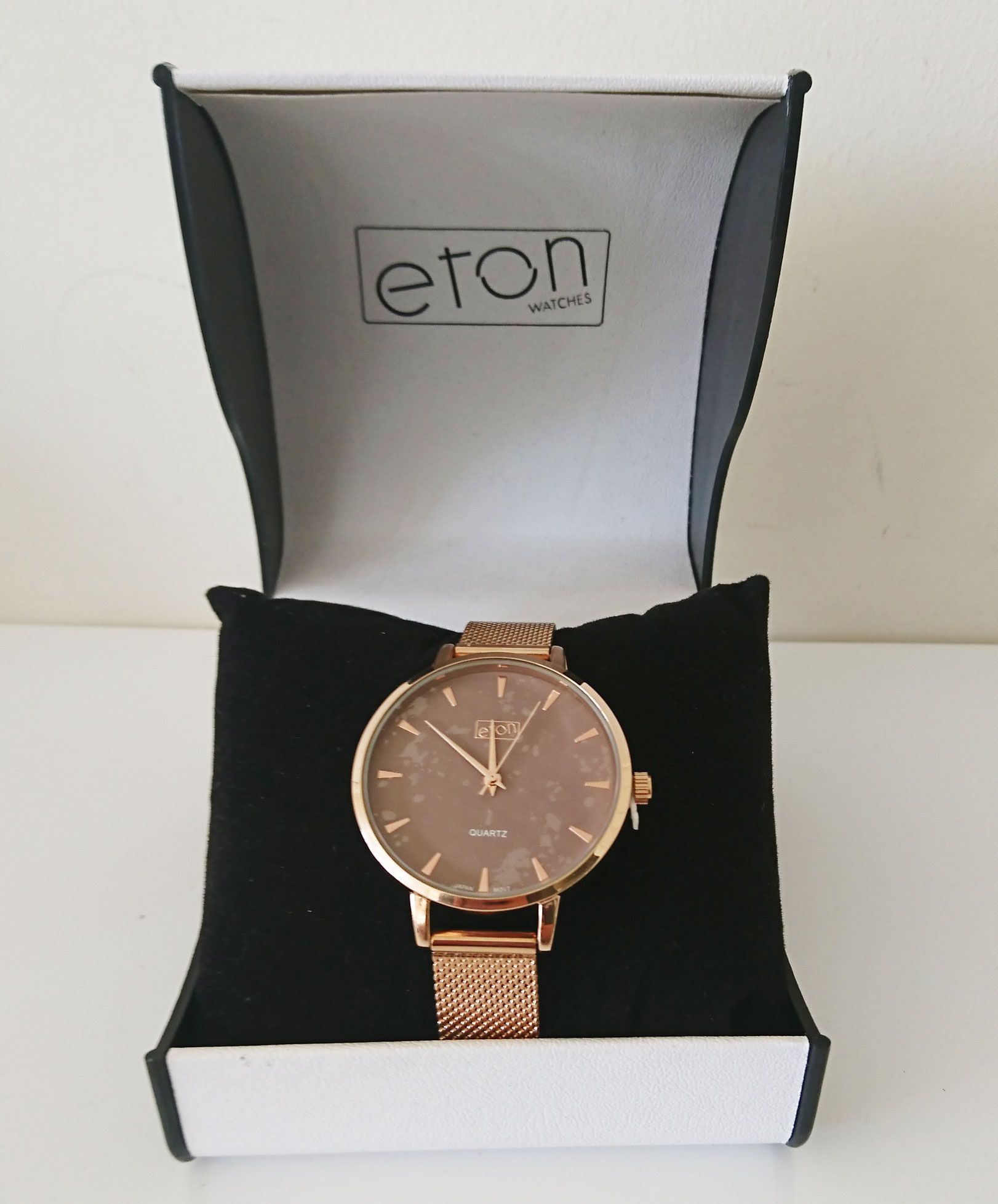 Oozoo Silver &  Rose mesh band watch