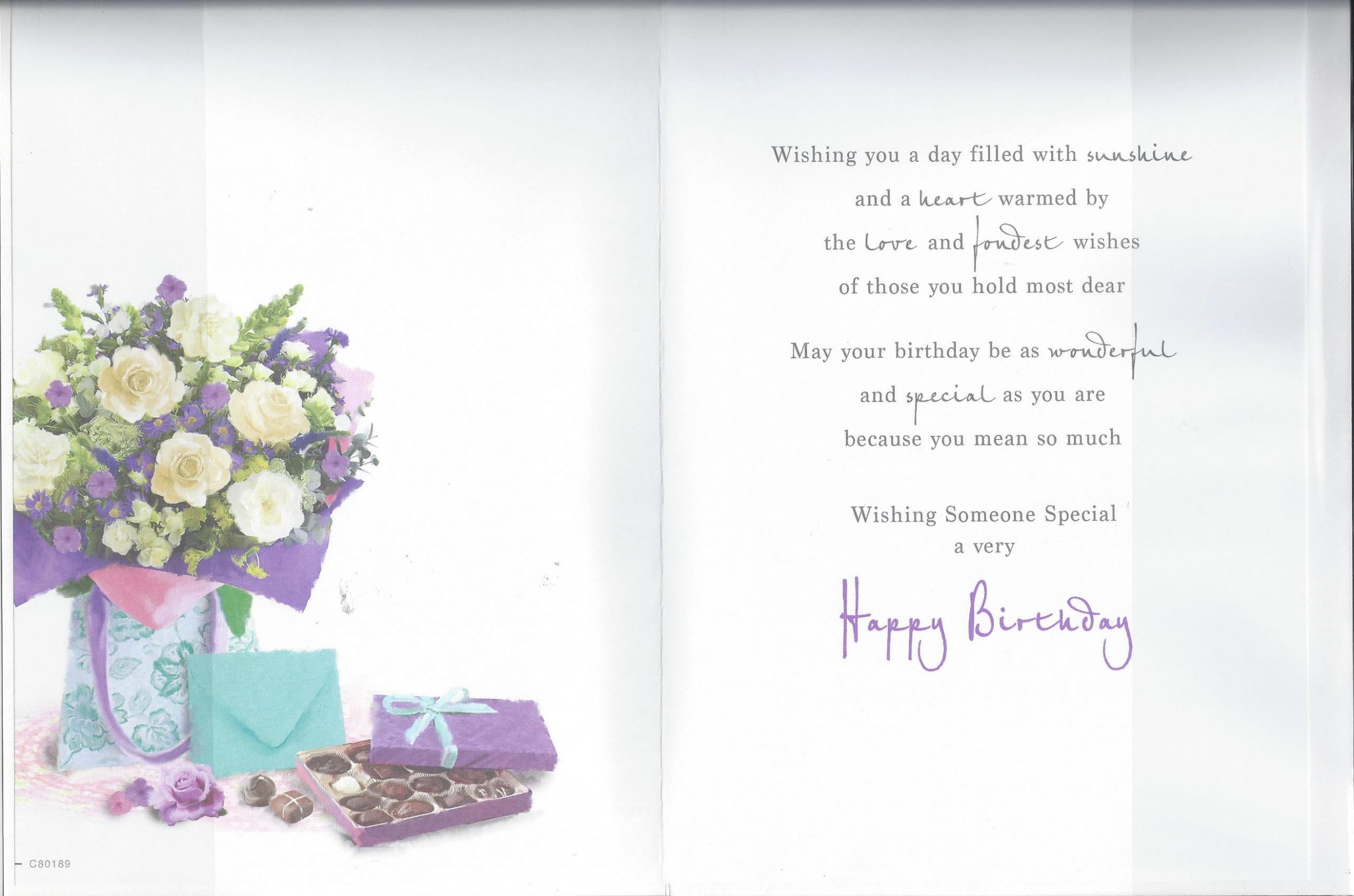 Birthday Card - Someone Special - Flowers & Chocolates - Regal Female ...