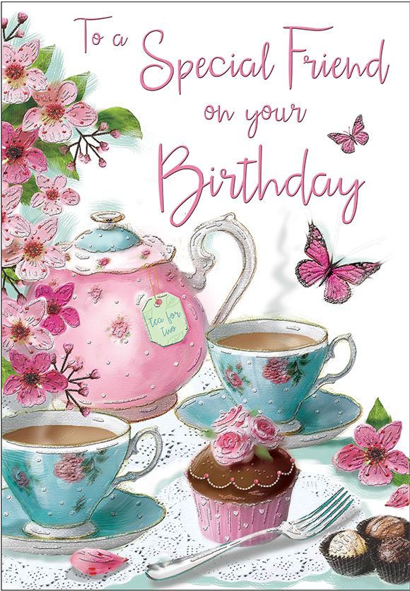 Birthday Card - Special Friend - Tea For Two Teapot - Quality Card ...